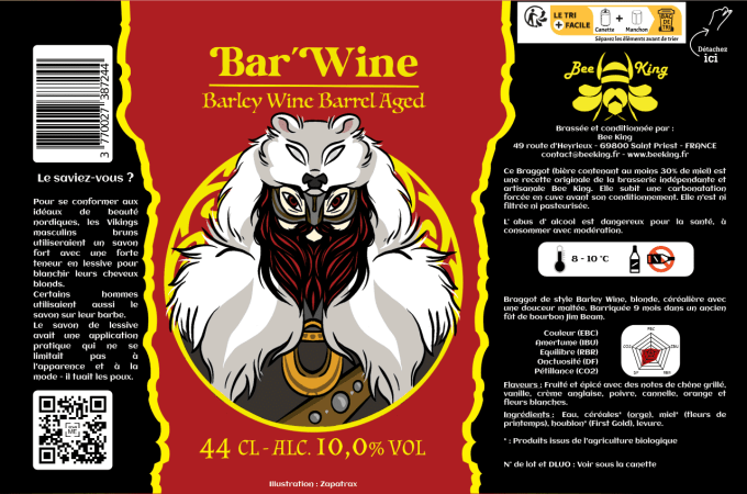 Bar'Wine - Barley Wine - Barrel Aged (Bourbon First Fill) (25L)