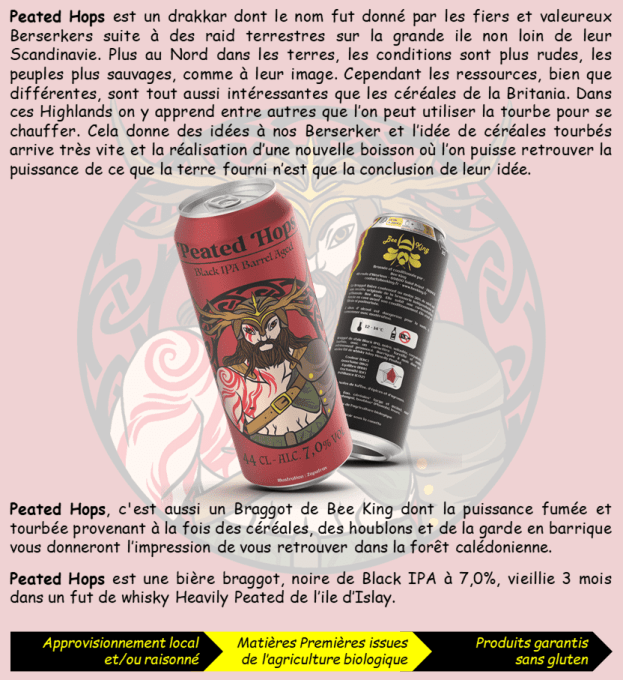 Peated Hops - Black IPA - Barrel Aged (Whisky Islay - tourbé)
