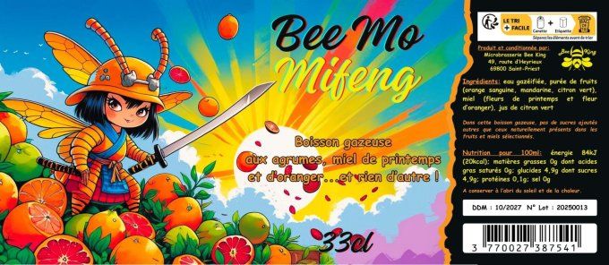 Bee Mo (sans alcool) - Mifeng - Soft aux fruits et miel (25L)